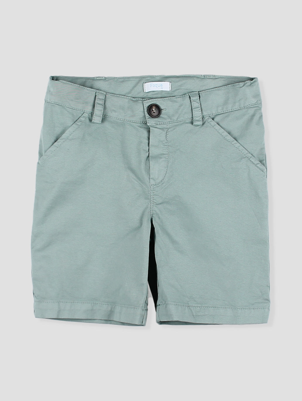 Conjunto niño camisa cuadros con bordado y bermuda verde agua