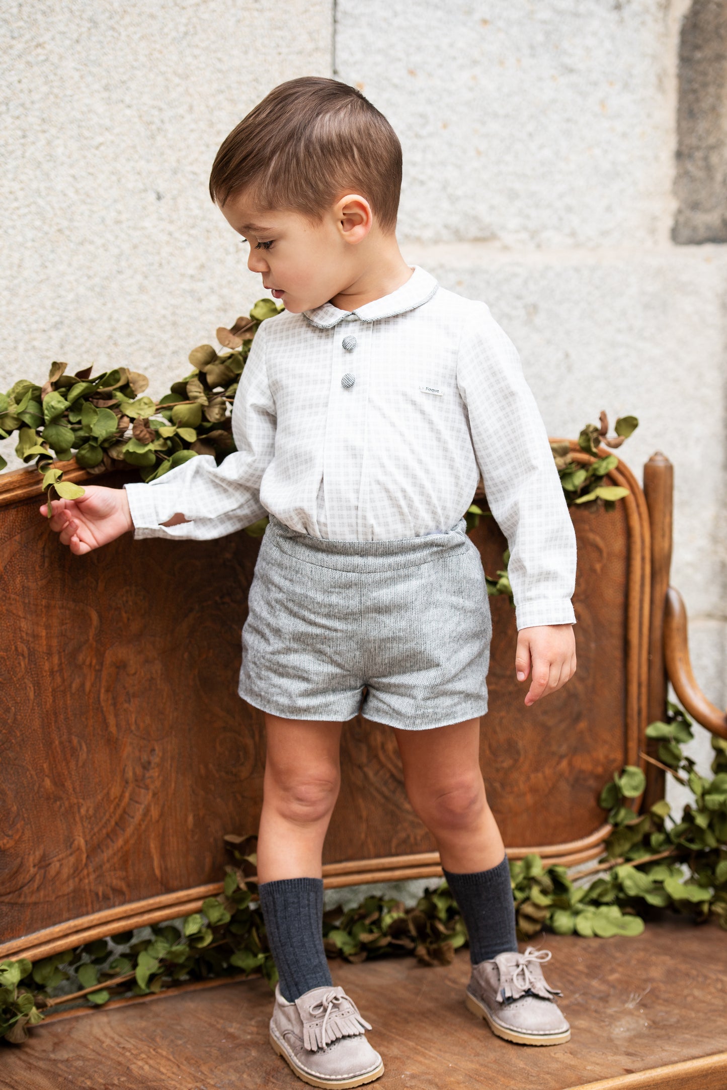 Camisa cuadros y pantalón corto