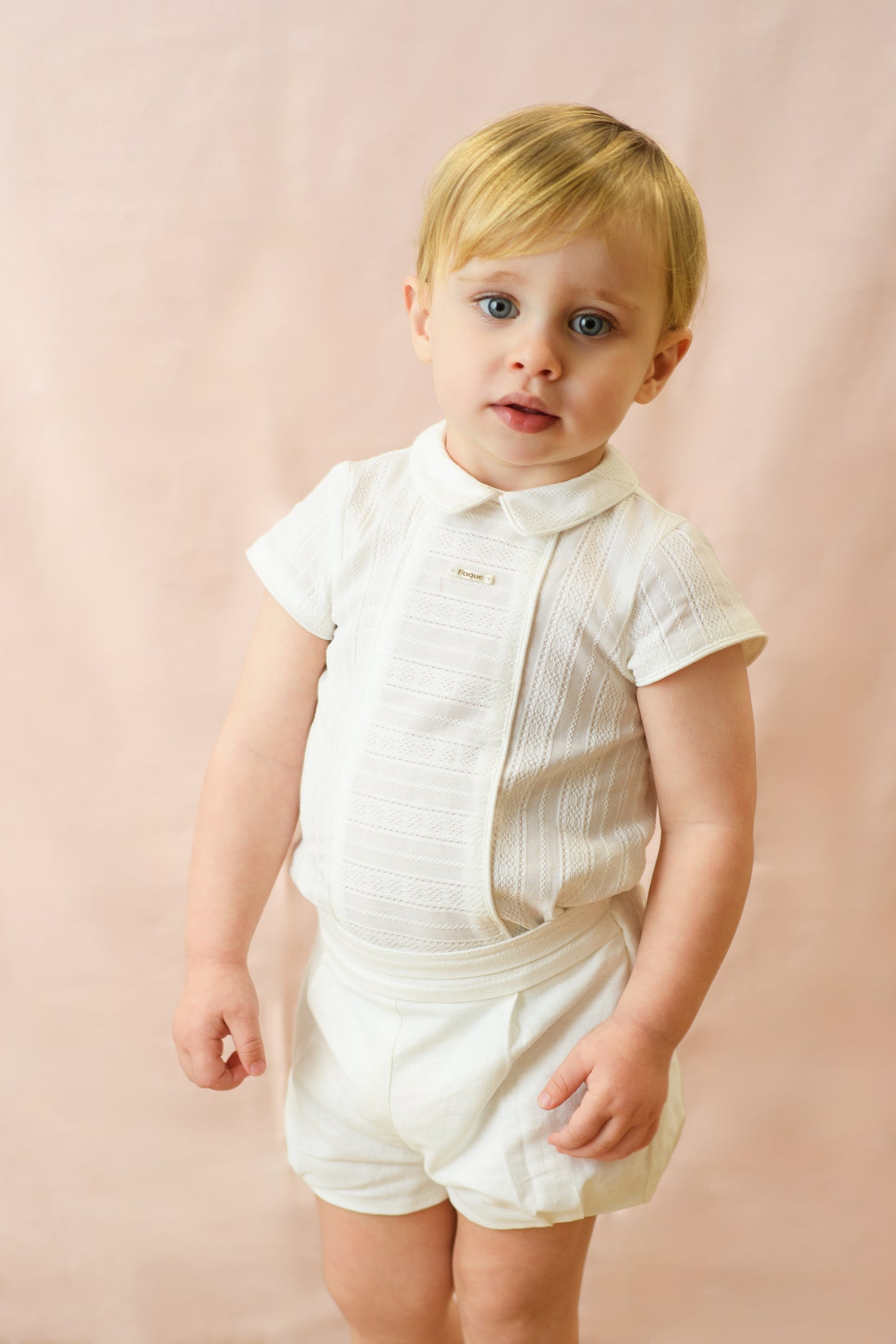 Conjunto bebé niño ceremonia camisa y pantalón corto