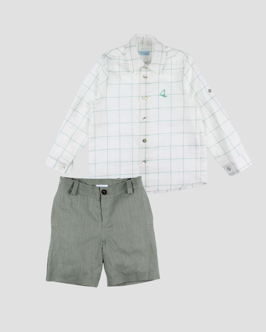 Conjunto Pantalón Corto y Camisa Lino Cannes