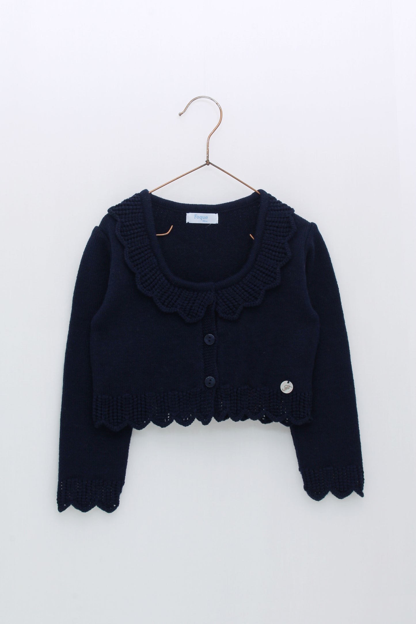Chaqueta Punto Cuello Tejido Redondo