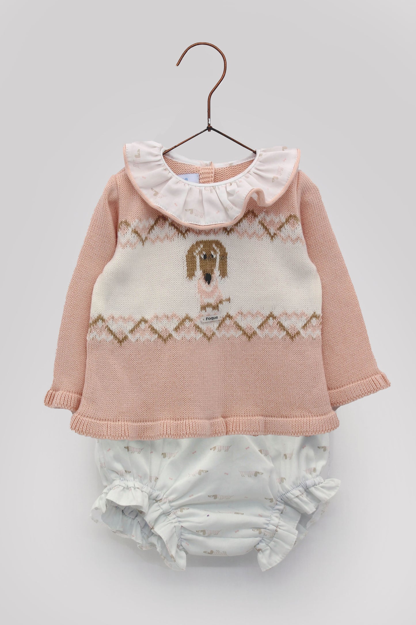 Conjunto Baby Niña Jersey Volante y Braguita