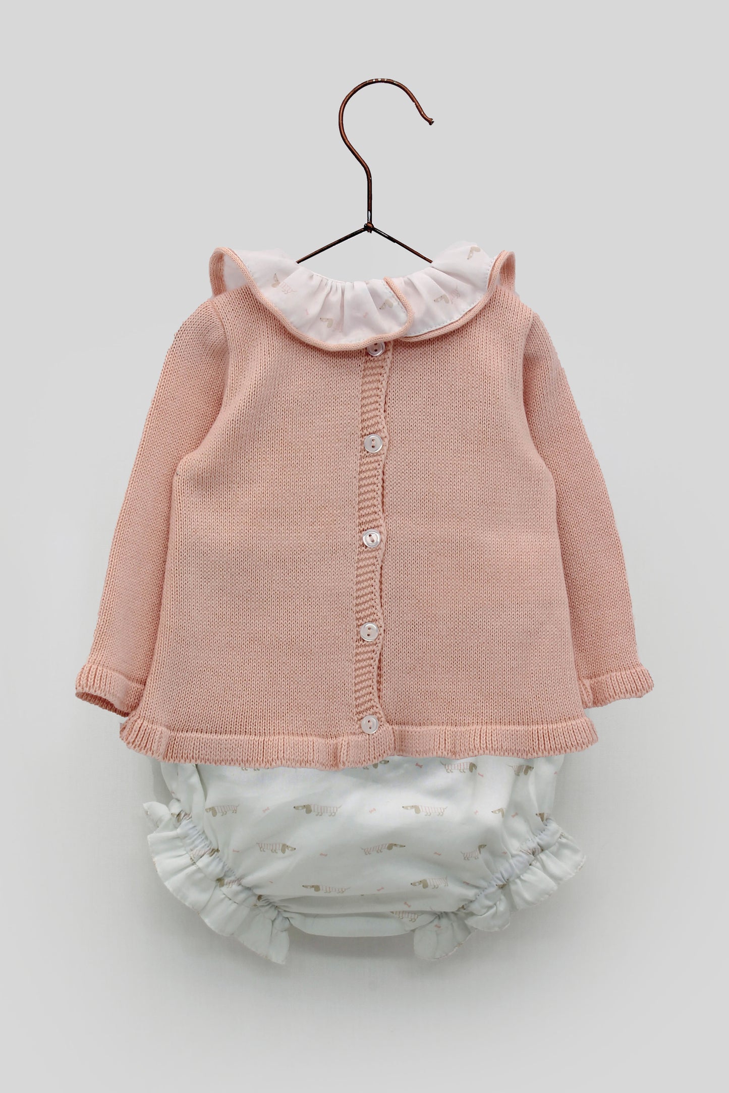 Conjunto Baby Niña Jersey Volante y Braguita