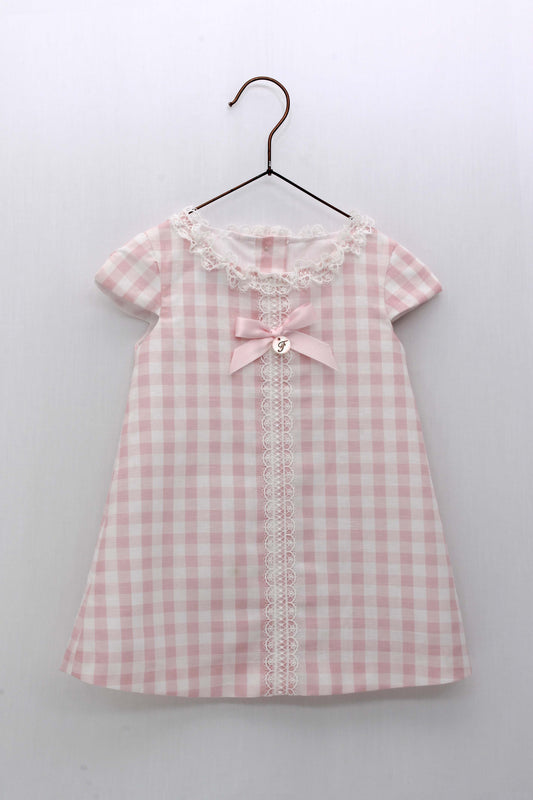 Vestido Cuadro Vichy Rosa