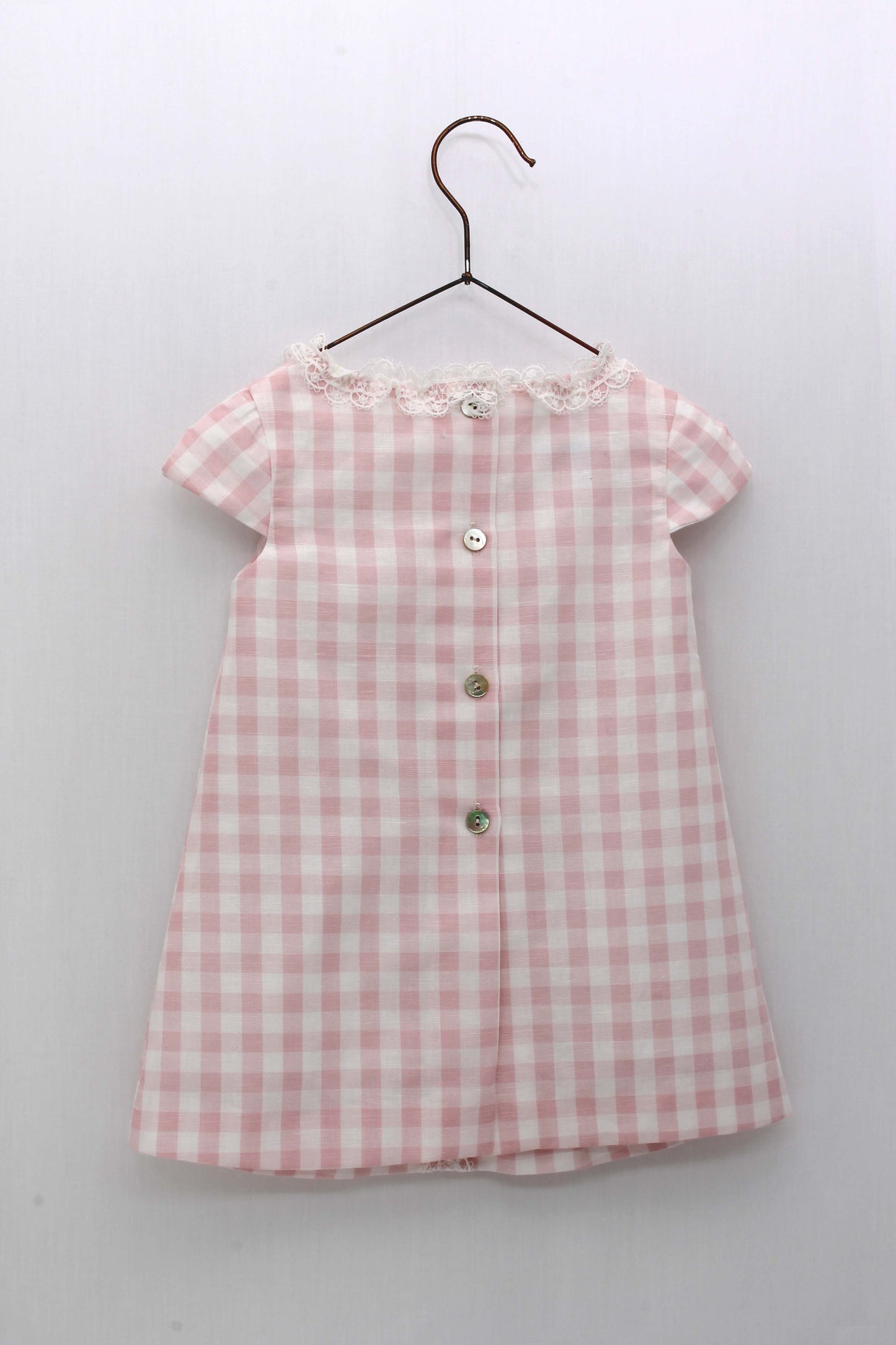 Vestido Cuadro Vichy Rosa
