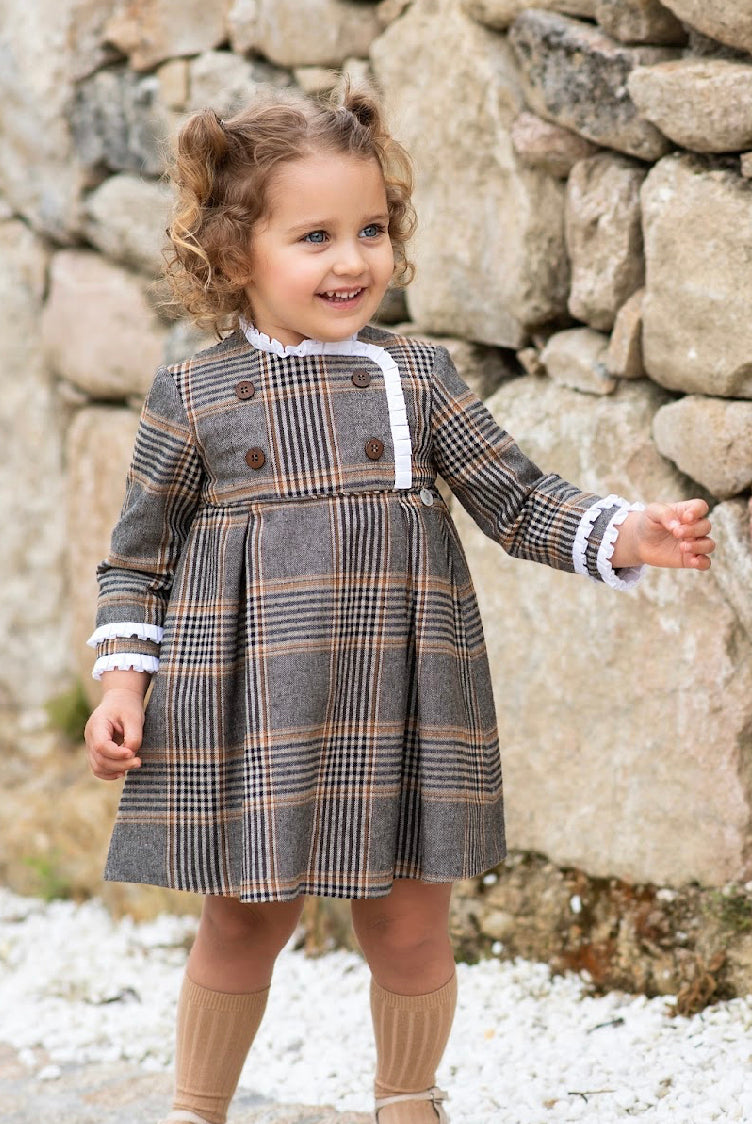 Vestido Cuadros Pechera
